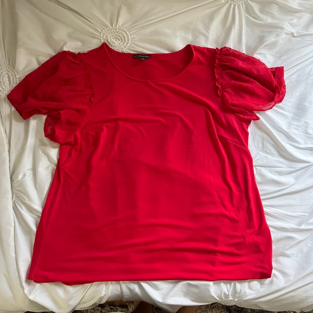 Adrianna Papell Red Blouse